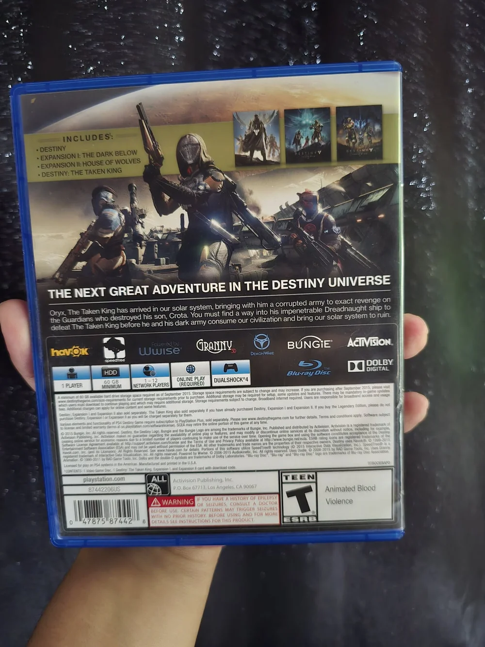 Sony PS4 Destiny: The Taken King - Blue Case
